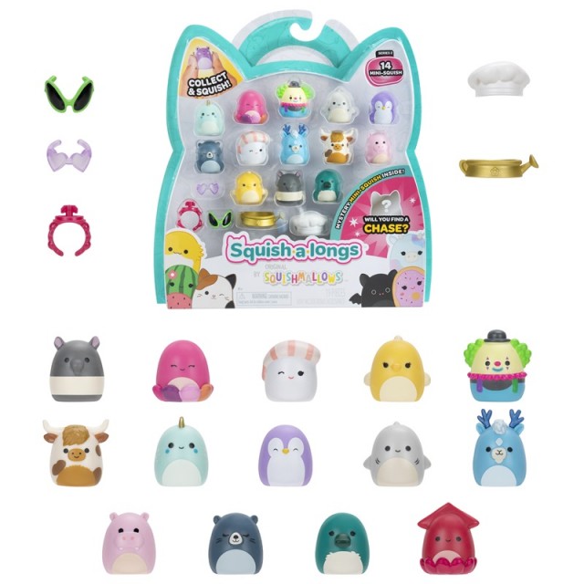 SQUISH-A-LONGS FIGURICE 14 PACK - STYLE 1 W2
